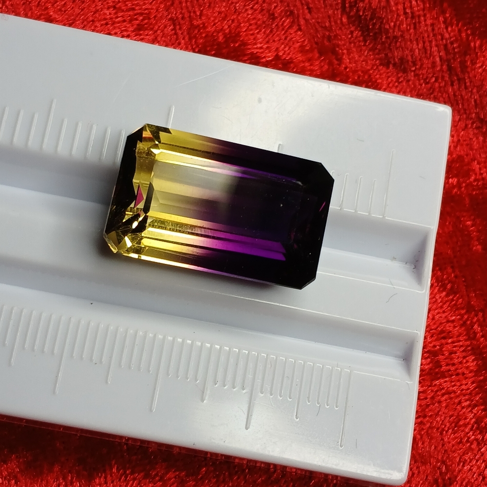 Stunning Lab Emerald Cut Ametrine 22×14mm